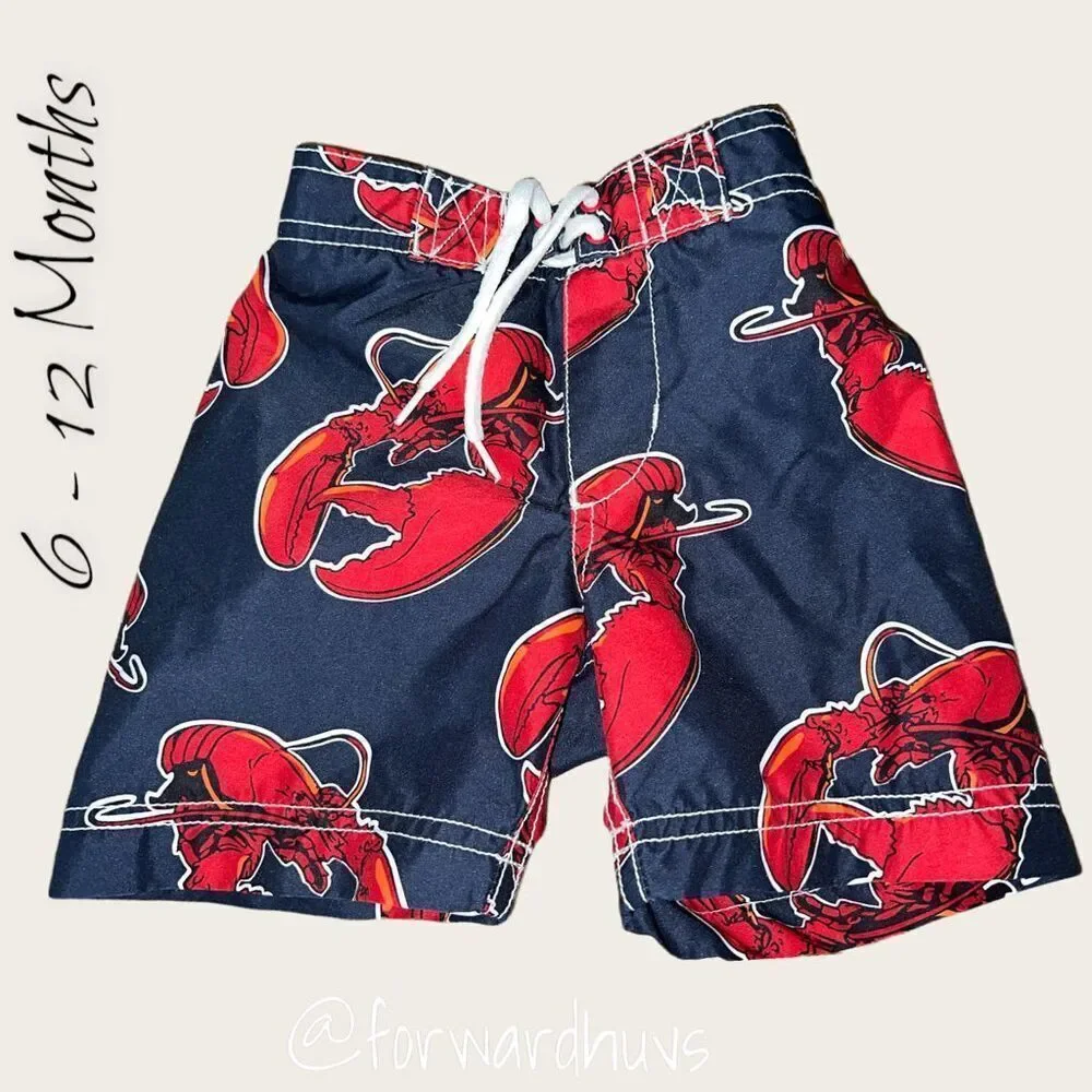 Old Navy Lobster Swim Trunks Baby Size 6-12 Months